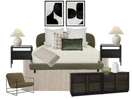 Olive Green Bedroom Interior Design Mood Board by Courtney Cocks on Style Sourcebook