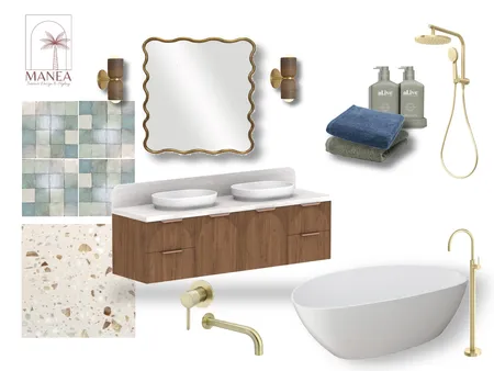 Modern Bathroom Interior Design Mood Board by Manea Interior Design & Styling on Style Sourcebook