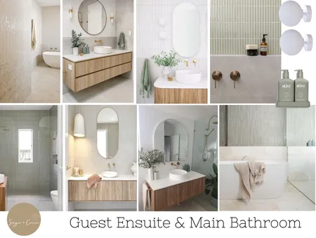 Main Bathroom & Guest Interior Design Mood Board by Sage & Cove Interiors on Style Sourcebook