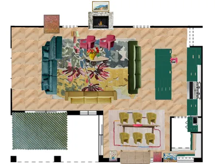 Great Room Space Planning Interior Design Mood Board by dl2407