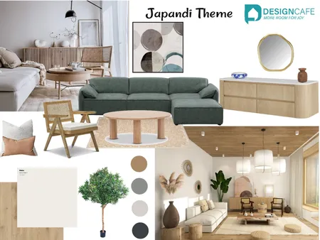 Japandi theme 1 Interior Design Mood Board by harshada