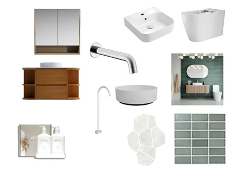 Green Bathroom Interior Design Mood Board by Studio Lili on Style Sourcebook