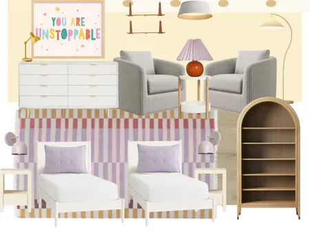 Unit 6 Girls Bedroom Interior Design Mood Board by Lauryn Nelson on Style Sourcebook