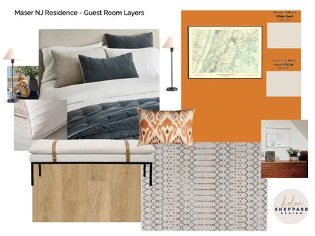 Maser NJ Residence - Guest Room V1 Interior Design Mood Board by Helen Sheppard on Style Sourcebook