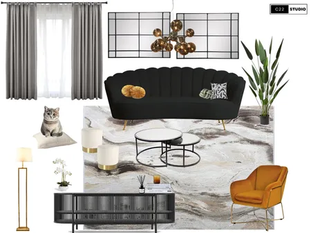 Glam Living room Interior Design Mood Board by C22 Studio on Style Sourcebook