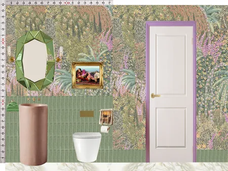 Powder Room Scale Design Green Mixer Taps Interior Design Mood Board by dl2407 on Style Sourcebook