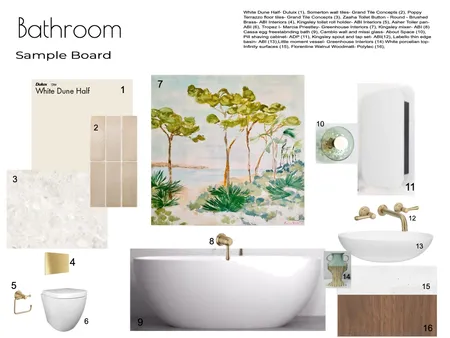 Bathroom Interior Design Mood Board by Studio Hue on Style Sourcebook