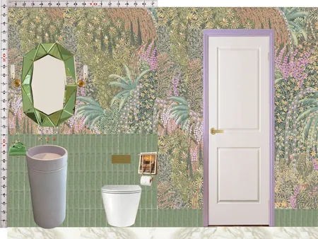 Powder Room Scale Design Green Mixer Taps Interior Design Mood Board by dl2407 on Style Sourcebook