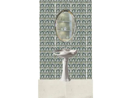 Keel hall bath - green tile, limestone floor Interior Design Mood Board by Annacoryn on Style Sourcebook