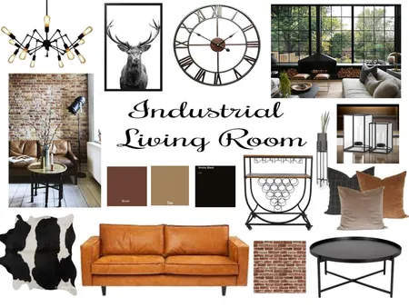 Industrial Living Room Interior Design Mood Board by minakshisingla.mba@gmail.com on Style Sourcebook