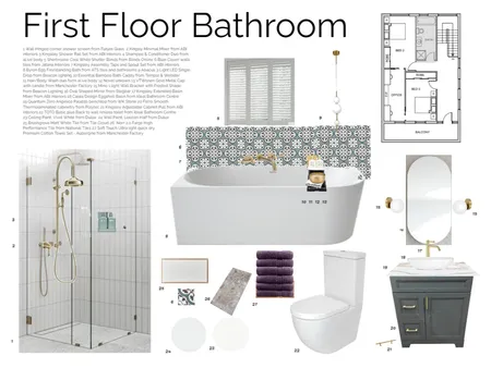 Sample Board Bathroom Interior Design Mood Board by nerolie_10@hotmail.com on Style Sourcebook