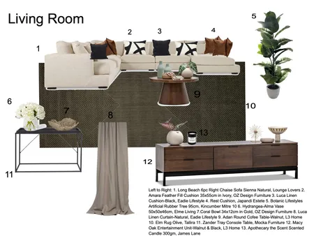 Living Room Interior Design Mood Board by kiarasoto on Style Sourcebook