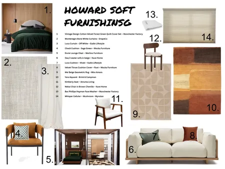 HOWARD SOFT FURNISHING DESIGN BOARD Interior Design Mood Board by Oli's Aura on Style Sourcebook