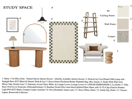 Study Space Interior Design Mood Board by tamarazolfaghari on Style Sourcebook