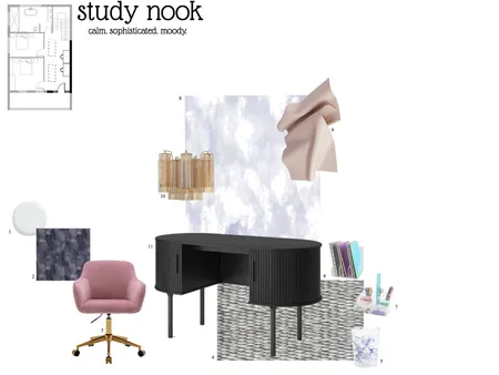 Study Nook Interior Design Mood Board by JoelleB on Style Sourcebook