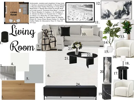 Living Room Sample Board Interior Design Mood Board by Rochelleshaw on Style Sourcebook