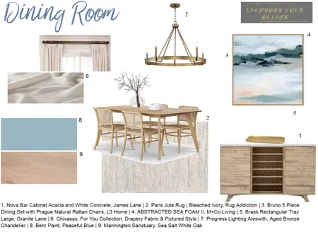 Sample Board-Dining Room Interior Design Mood Board by Everyday Eden on Style Sourcebook