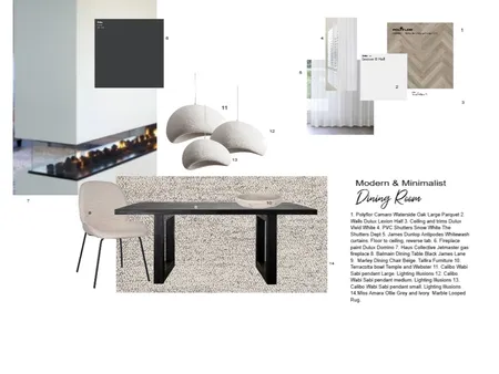 Modern & Minimalist Dining Room Interior Design Mood Board by houseofrein on Style Sourcebook