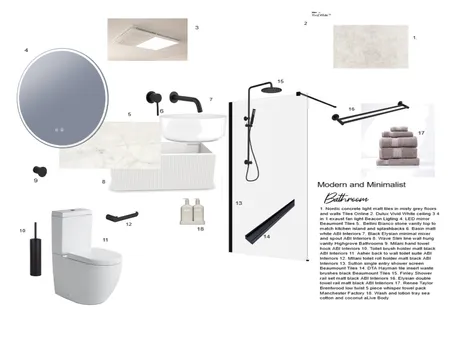 Modern & Minimalist Bathroom Interior Design Mood Board by houseofrein on Style Sourcebook