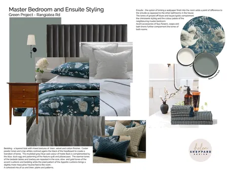 Green Project - Master Bedroom and Ensuite Styling Interior Design Mood Board by Helen Sheppard on Style Sourcebook