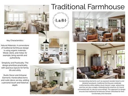 Traditional Farmhouse Interior Design Mood Board by Loft&Blush on Style Sourcebook