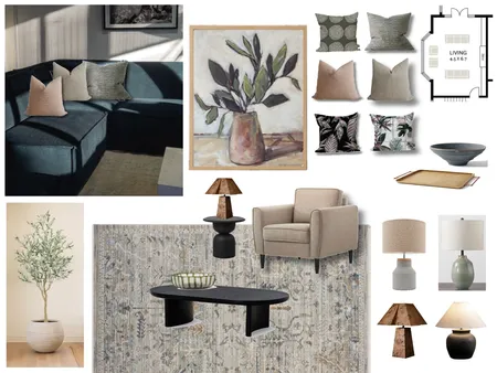 Hunters Hill - Lounge opt. 2 Interior Design Mood Board by ONE CREATIVE on Style Sourcebook