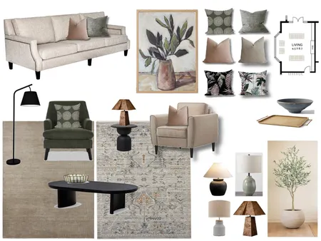 Hunters Hill - Lounge opt. 3 Interior Design Mood Board by ONE CREATIVE on Style Sourcebook