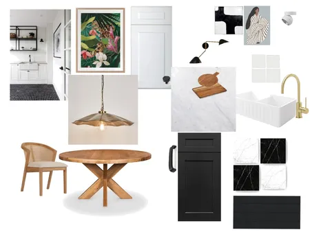 Monochrome Kitchen Interior Design Mood Board by NookNest Pty Ltd on Style Sourcebook