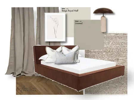 Deep enutral colour drenched bedroom Interior Design Mood Board by Gaylene Drew Designs on Style Sourcebook
