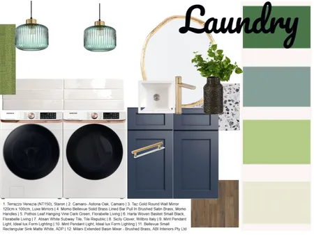 Module 9 Laundry Sample Board Interior Design Mood Board by Virtuous Design on Style Sourcebook