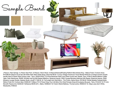 Sample board Air bnb Interior Design Mood Board by kgmakeupstars@gmail.com on Style Sourcebook