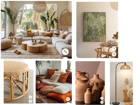 Boho Mediterranean Living Loraine Interior Design Mood Board by dolphitash on Style Sourcebook