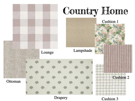 Fabric Selections - Country Home Interior Design Mood Board by MD Interiors on Style Sourcebook