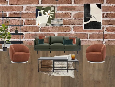 industrial chic living room Interior Design Mood Board by taimanimakara on Style Sourcebook