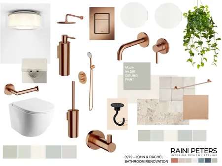 Bathroom John & Rachel omnires Coppper Interior Design Mood Board by hello@rainipeters.com on Style Sourcebook