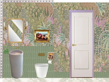 Powder Room Scale Design Green Mixer Taps Interior Design Mood Board by dl2407 on Style Sourcebook