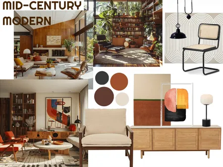 Mid-century modern moodboard Interior Design Mood Board by Ginah on Style Sourcebook