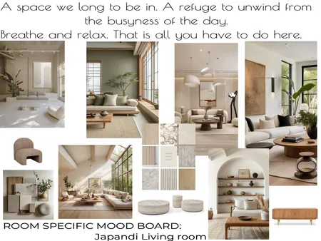 Room specific mood board: Japandi Living Room Interior Design Mood Board by angelabshepherd@gmail.com on Style Sourcebook