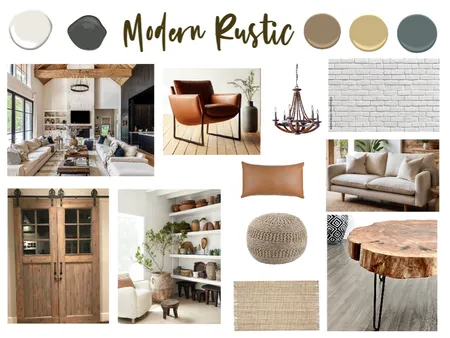 Design Style Mood Board - Modern Rustic Interior Design Mood Board by Niv on Style Sourcebook