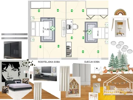 Roditeljska i djecja soba - sema A i B Interior Design Mood Board by DariaF on Style Sourcebook