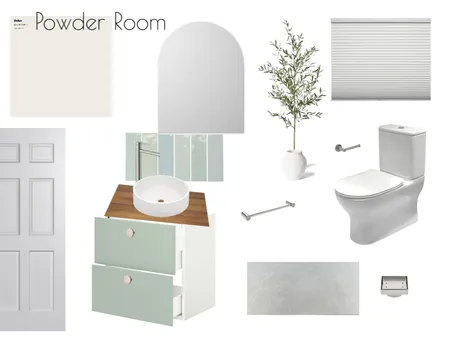 Powder Room Interior Design Mood Board by Five Files Design Studio on Style Sourcebook