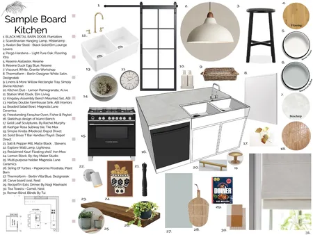 Kitchen Sample Board Interior Design Mood Board by donellemurray on Style Sourcebook