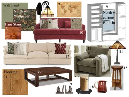 Craftsman Living Room Interior Design Mood Board by LEAHRT on Style Sourcebook