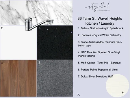 36 Tarm St. Wavell Heights - Kitchen / Laundry Interior Design Mood Board by Styled Interior Design on Style Sourcebook