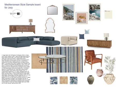 Josy Mediterranean Interior Design Mood Board by lighthousewalker@hotmail.com on Style Sourcebook