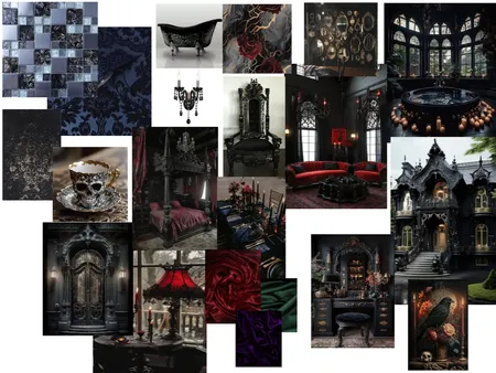 Gothic Design Style Mood Board Interior Design Mood Board by smokeline on Style Sourcebook