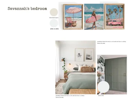 Savannah's bedroom Interior Design Mood Board by sheree@voguekitchens.com.au on Style Sourcebook
