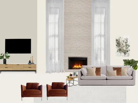 Sala de lareira e TV Lucia Interior Design Mood Board by Tamiris on Style Sourcebook