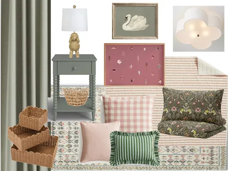 Print on Print: Girl's Room Interior Design Mood Board by Larmour on Style Sourcebook
