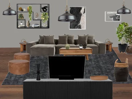 modern industrial living room Interior Design Mood Board by Ambers designs on Style Sourcebook